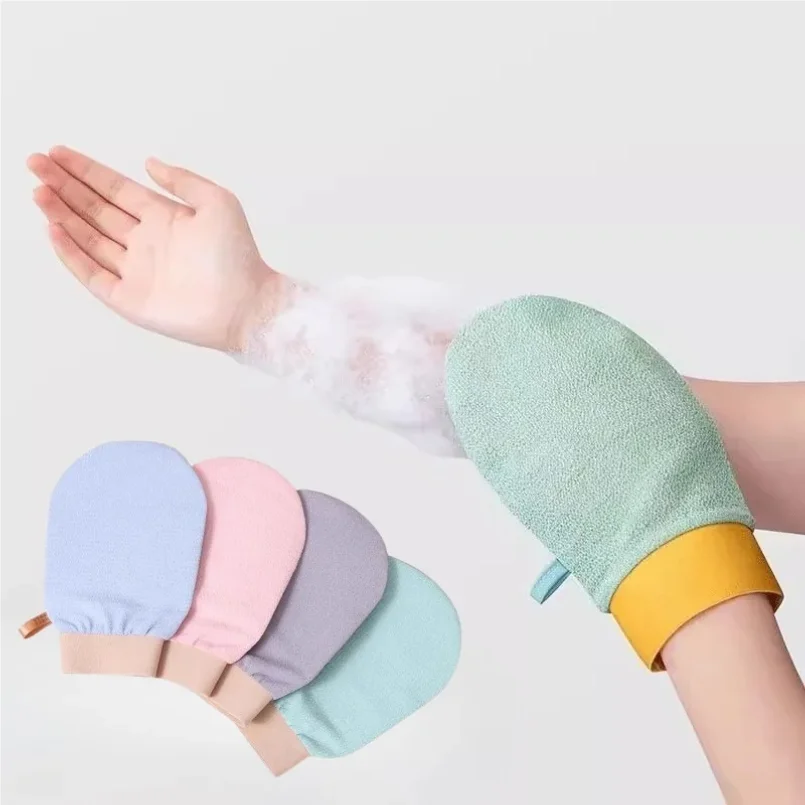 1pc Exfoliating Gloves Body Scrub Mitt Peeling Bath SPA Wash Dead Skin Removal Shower Brush Towel Bathroom Accessories