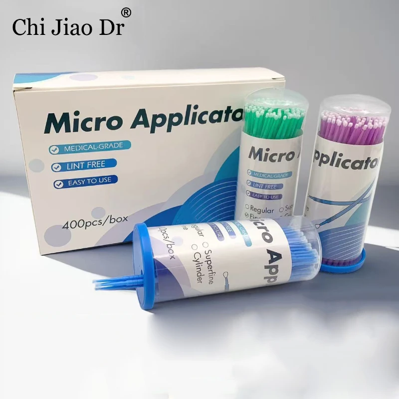 ChiJiaoDr Dental Oral Disposable Medication Stick Cotton Swab Cleaning Stick Eyelash Brush No Shedding of 100 Hairs