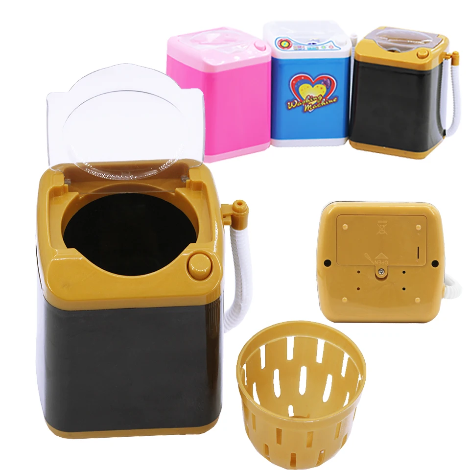 Portable Automatic Cute Cosmetic Powder Puff Washing Machine Mini Electric Eyelashes Washing Machine Makeup Brushes Cleaner