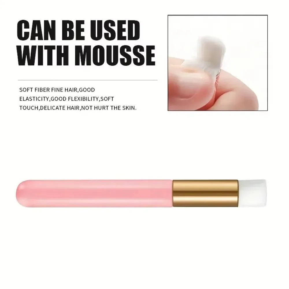 Soft Bristles Eyelash Cleaning Brush Peel Off Design Compact Size Lash Shampoo Brush Dual-Ended Ergonomic Handle Makeup Tools