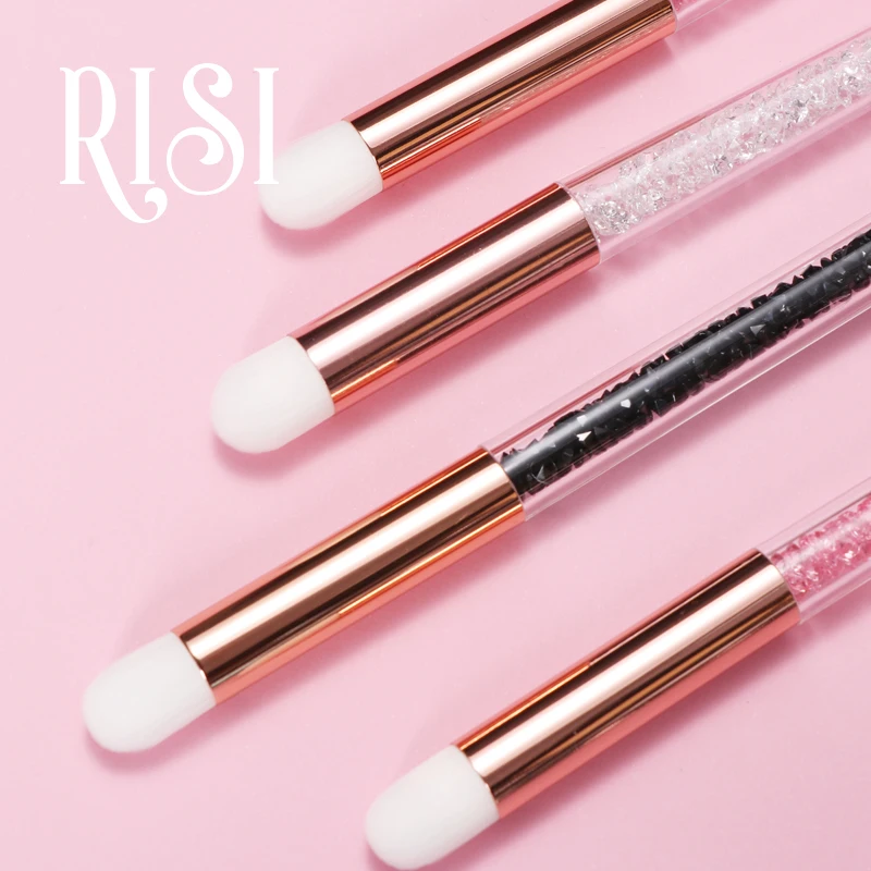 RISI Cleanser Washing Makeup Brush Eyelash Lash Extensions Applicator Crystal Eyelash Cleaning Brush For Eyelash Extensions