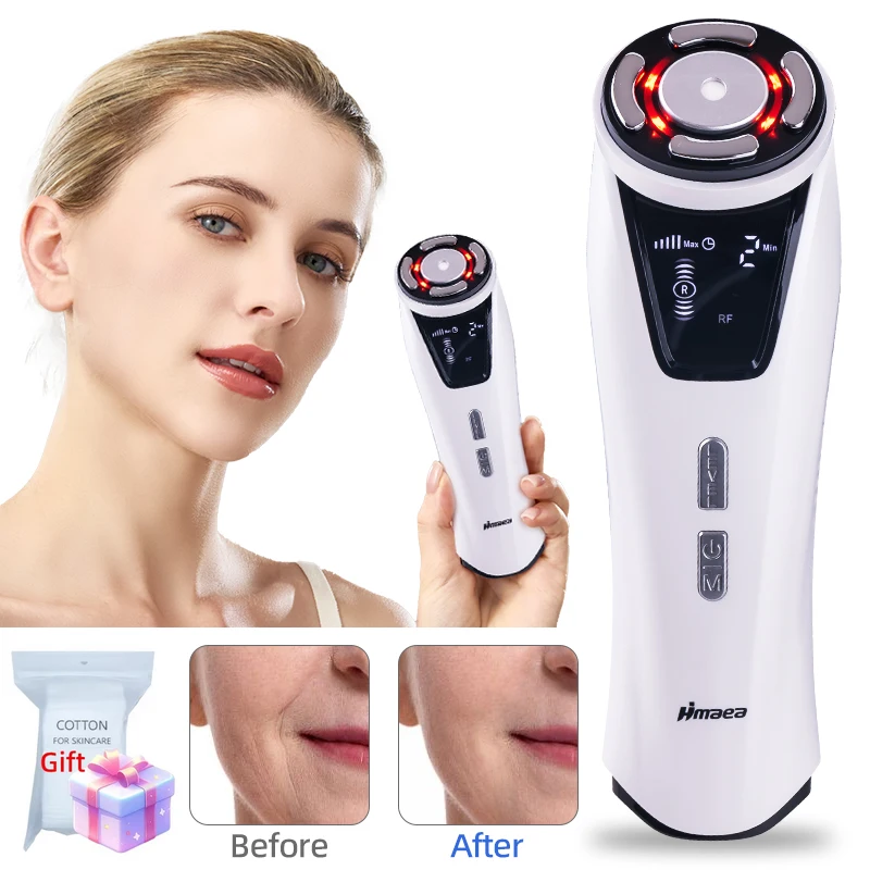 Home HIFU Ultrasonic Beauty EMS Microcurrent Facial Lift and Wrinkle Reduction Massage Rejuvenation Facial Care Beauty Tool