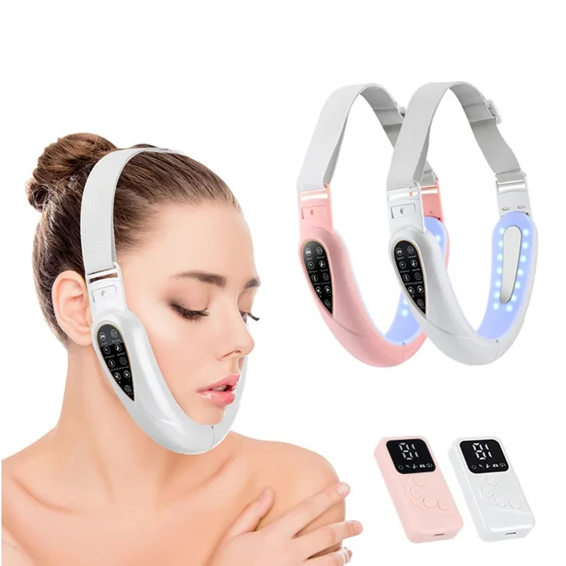 Electric Face Massager EMS Facial Lift Device Double Chin Remover Face Vibration Fat Reducer Home V-Face Beauty Tool
