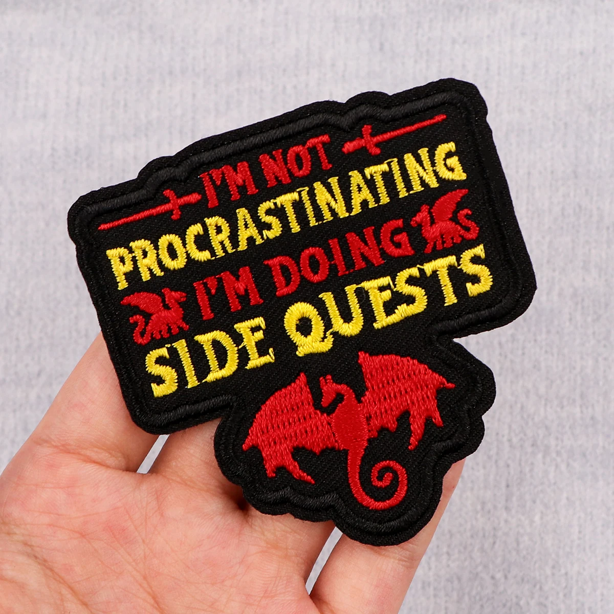 Dragon Patches For Clothing Quotes Patches Appliques Iron on Badges Clothes Stickers DIY Sewing Embroideriy Stripes