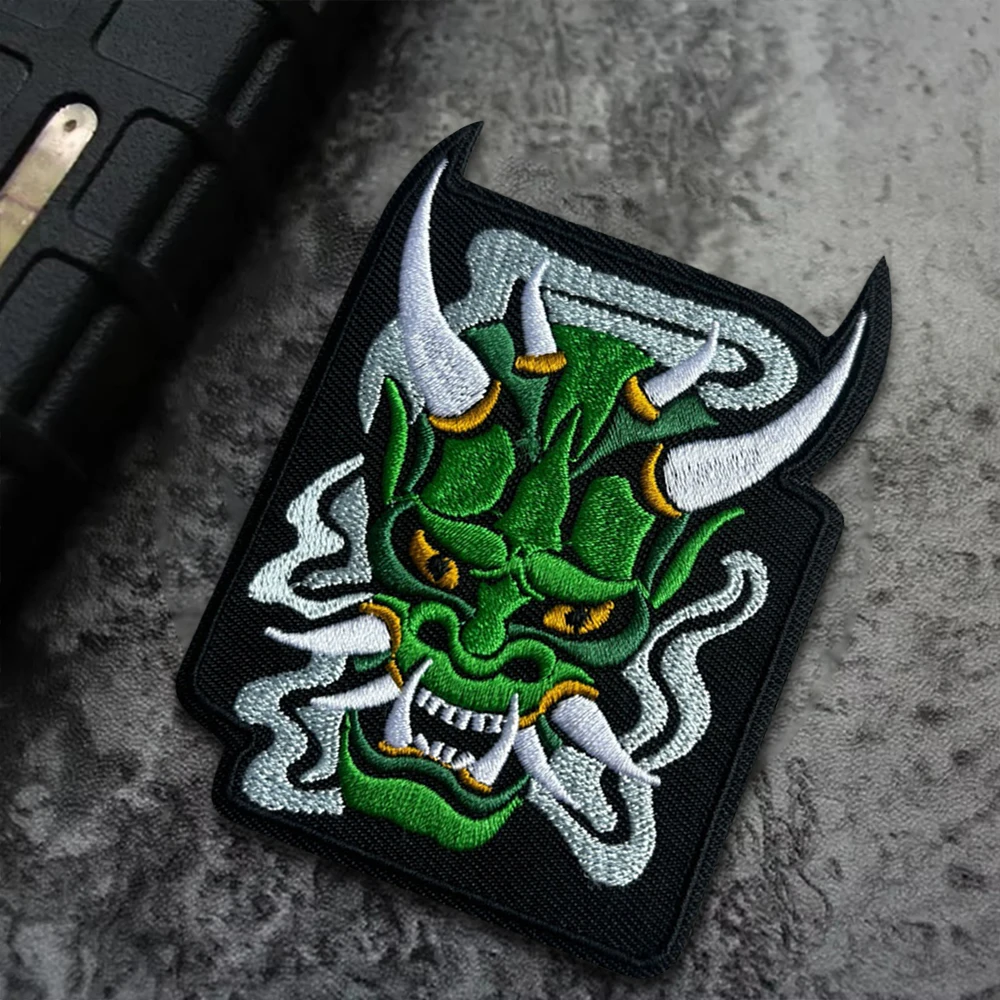 Ghost Mask Embroidery Tactical Patches Funny Hook&Loop Meme Patch Military Army Morale Badge Backpack Stickers