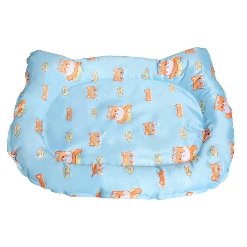 Hot-Selling Cross-Border PVC Cat and Dog Kennel Cartoon Mat Cooling Ice Pad for Summer Round Square Winter Kennel