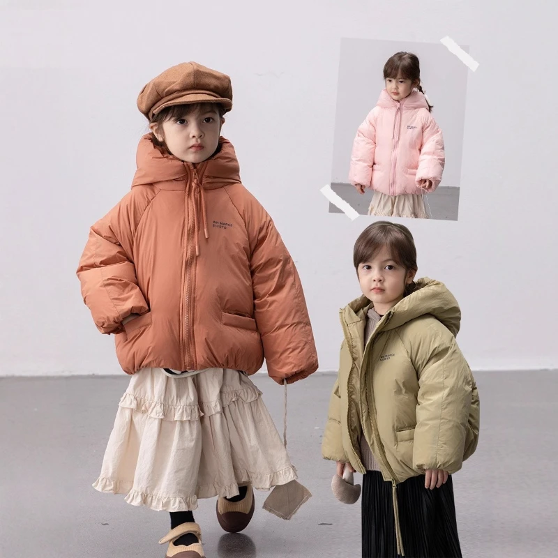 2025 Hot Selling Discounted Children's Hooded Short and Thick Cold Resistant Zipper Jacket