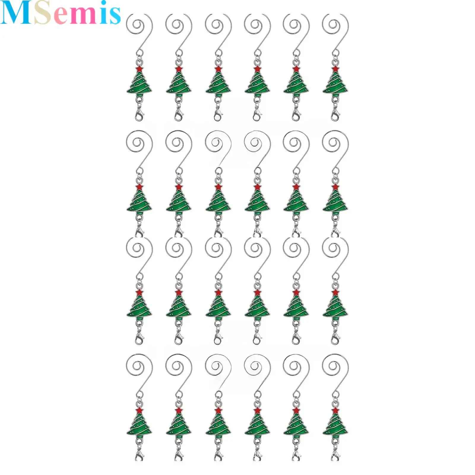 Christmas Ornament Hooks Decorative Xmas Tree Ornament Hooks Alloy Wire S Hanging Hook for Crafts Xmas Tree Decoration