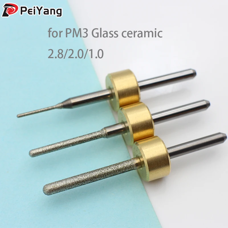 Dental Lab Milling Burs for Ivoclar PM3/PM5 Zirconia Lithium Disilicate PMMA D3 Grinding Drills Milling Cutter Tools