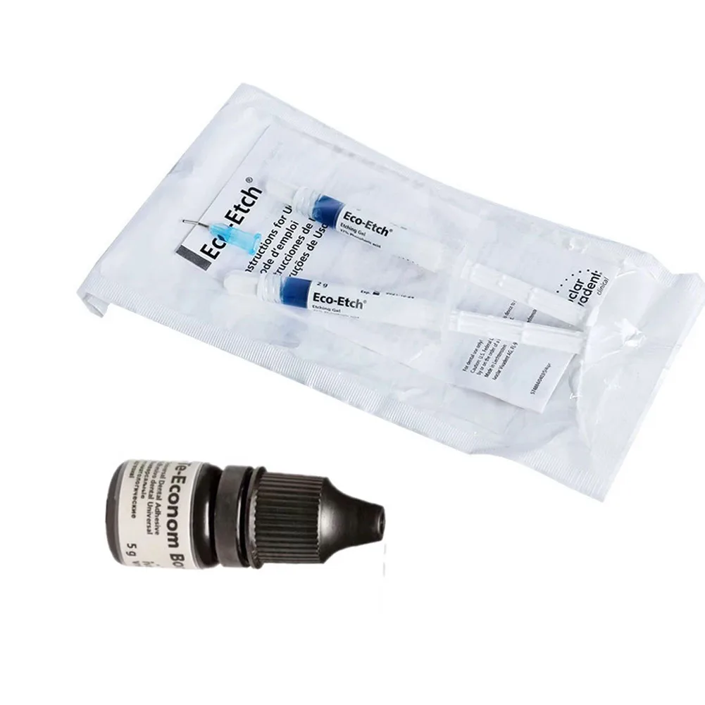 Ivoclar Eco-Etch 37% Phosphoric Acid Etching Gel Light Cure Te-Econom Bond Dental Restoration Composite Resin Bonding Adhesive