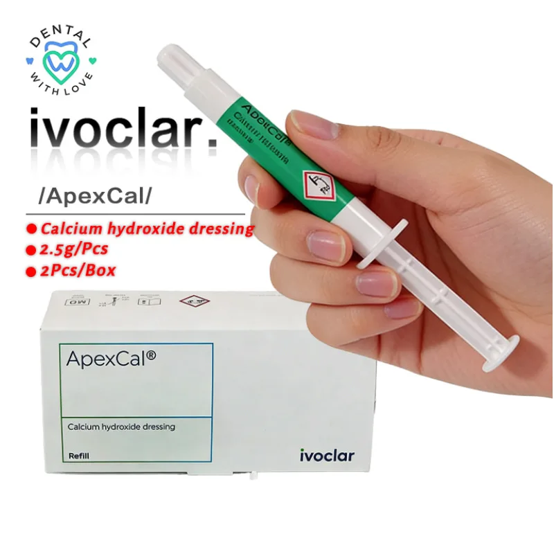 2.5g Ivoclar ApexCal Refill Calcium Hydroxide Paste Dental Root Canal Temporary Disinfection Oral Cavity Nursing Repair Material
