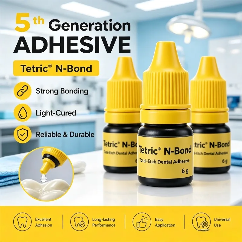 Ivoclar Tetric N-Bond Dental Adhesive 5th 8th Gen Universal Light Cure Bonding Agent 6g for Composite Restoration