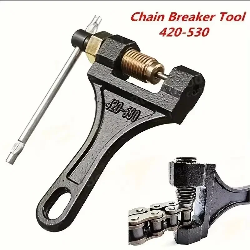 Universal Chain Breaker Tool for All-Terrain Vehicles Durable Steel 420-530 Chain Breaker Easy DIY Repair for Motorcycles