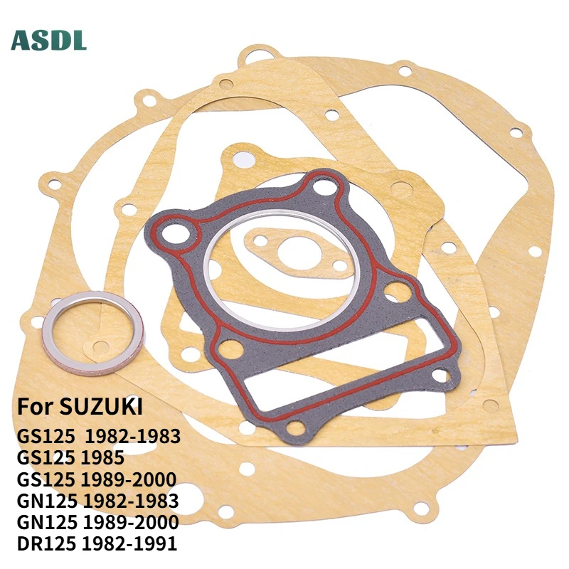 Motorcycle Engine Full Cylinder Head Complete Overhaul Gasket Mat For SUZUKI GS125 GS 125 1982-1983 1985 GN125 DR125 1982-1991