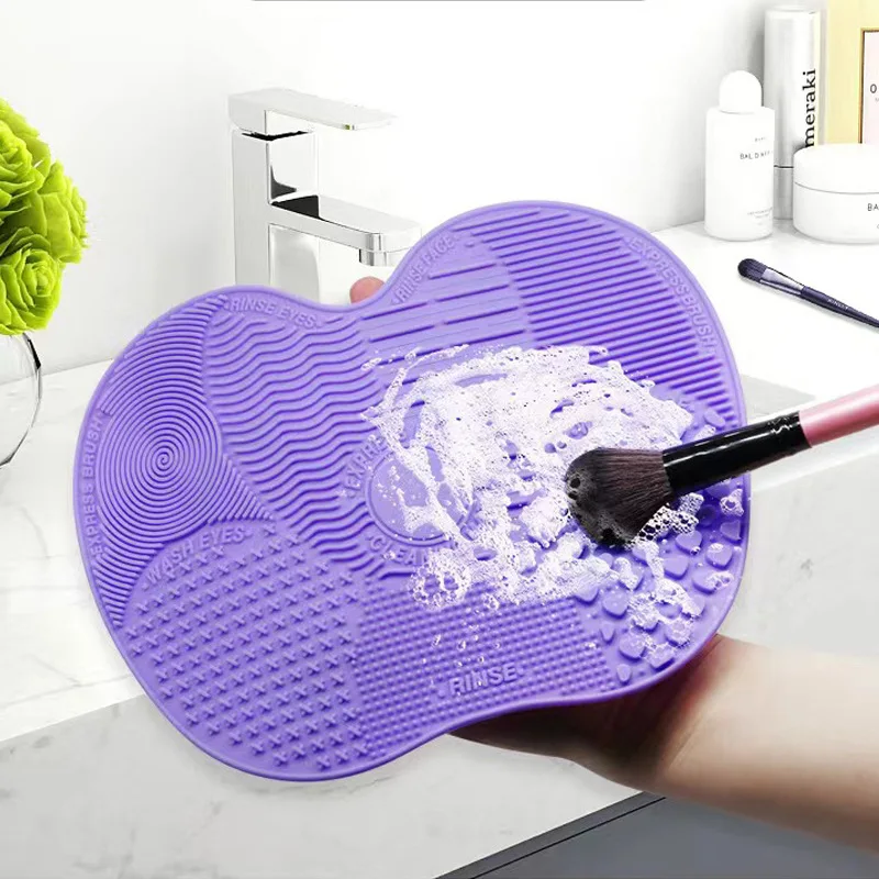 Silicone Brush Cleaner Cosmetic Make Up Washing Brush Gel Cleaning Mat Foundation Makeup Brush Cleaner Pad Scrubbe Board