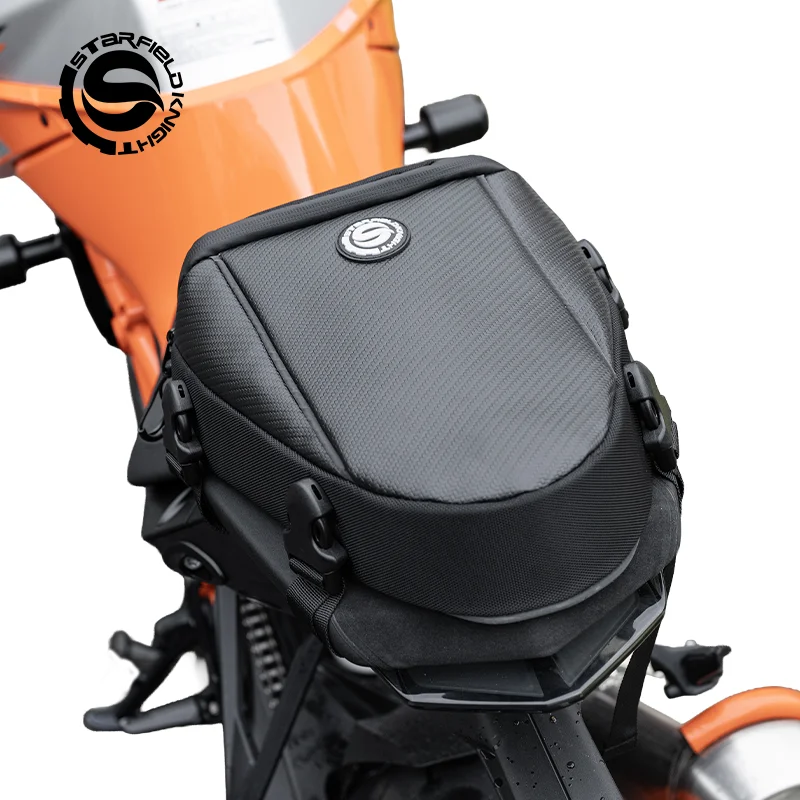 SFK Motorcycle Bag Rear Seat Bag Riding Gears Tail Pack Large Capacity Multifunctional Crossbody Bag With Waterproof Raincover