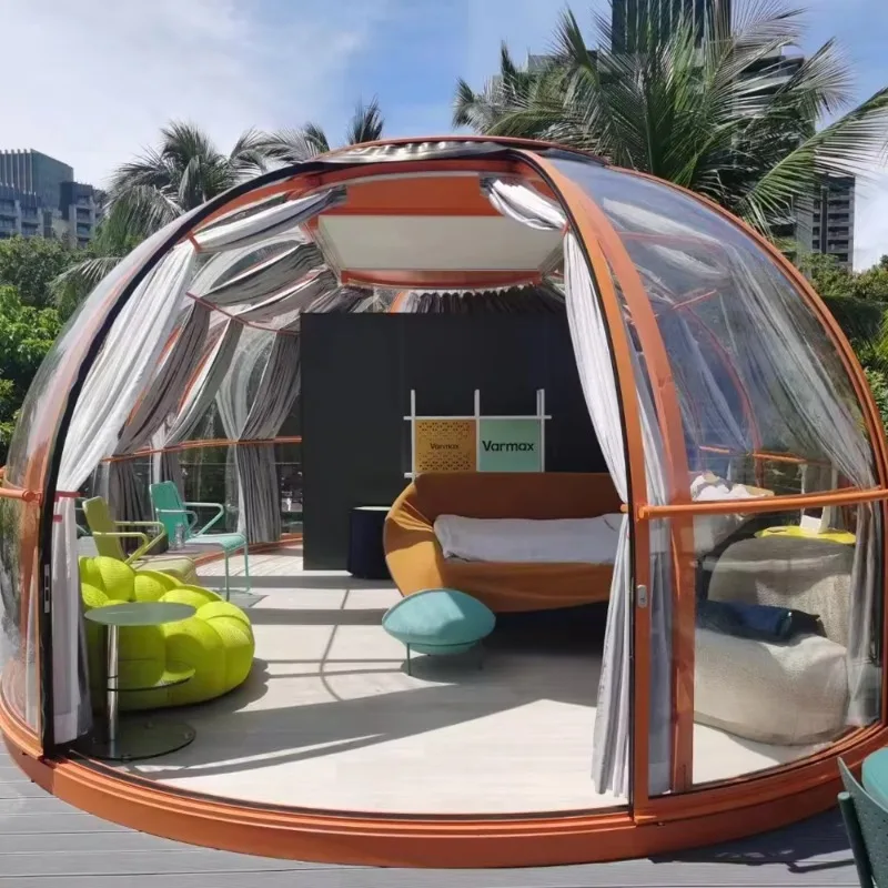 Transparent Luxury Outdoor Bubble Room Elongated Elliptical Shape Star Room Out Door Sunrooms Glamping Hotels China Supplier