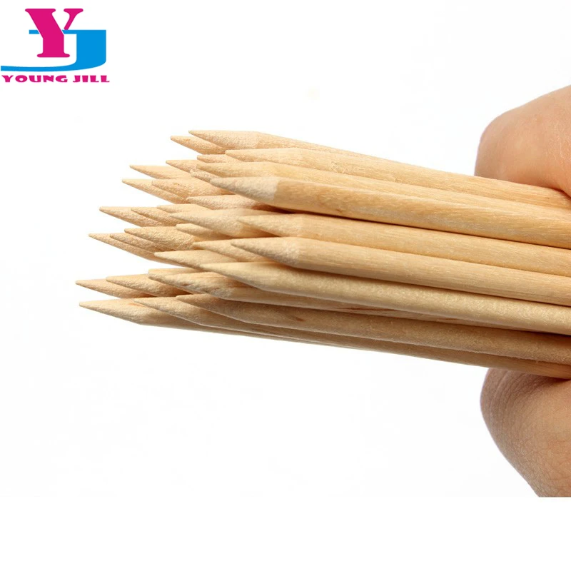 20pcs/lot High Quality Wood Stick For Nail Art Brand Orange Wooden Sticks Cuticle Pusher Pedicure Manicure Beauty Sticker Tools