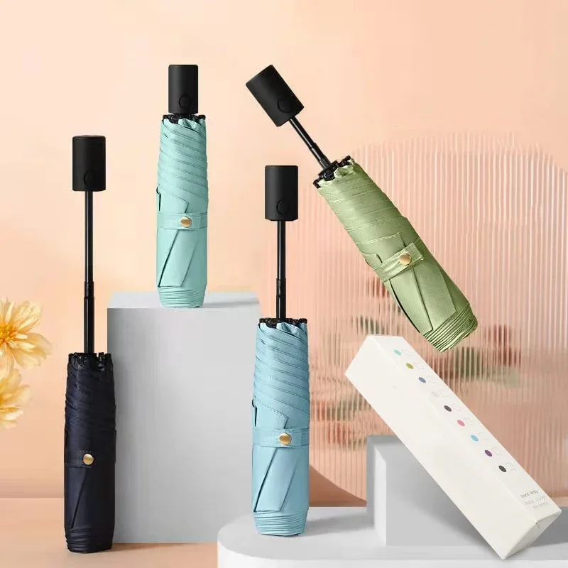 Portable Folding Automatic Umbrella Windproof 6 Bone Ultra-light Umbrella Rain Women Man Business Parasol Umbrella For Outdoor