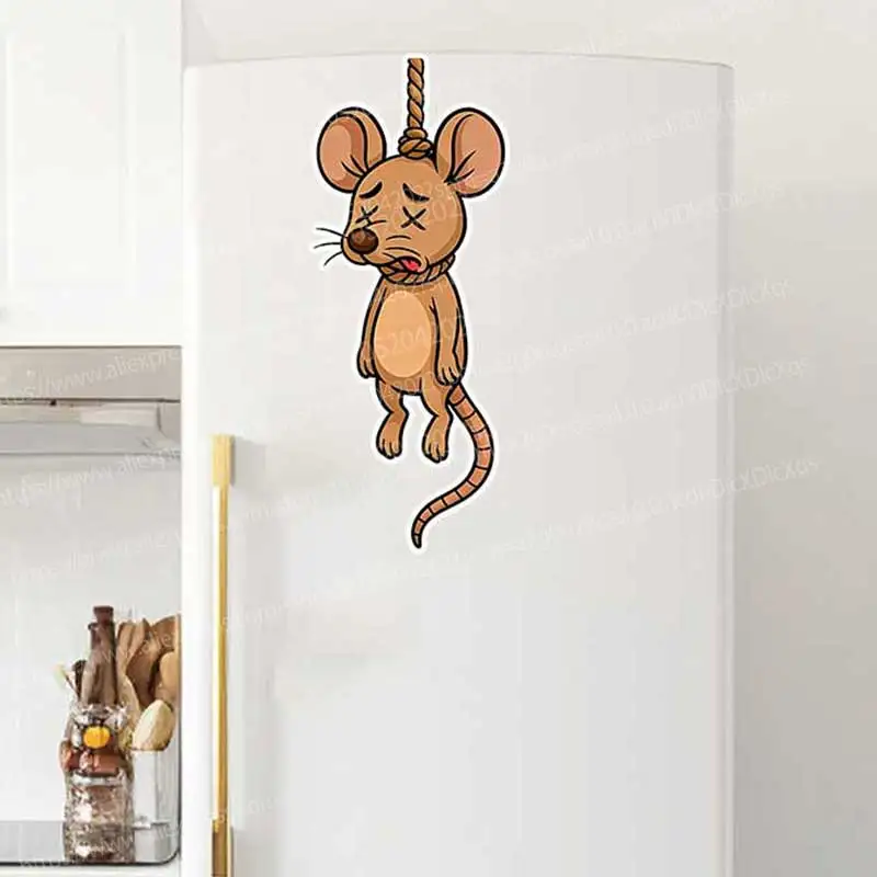 Modern Minimalist Mouse Hanging Wall Decals Sticker for Refrigerator Toilet Doors And Windows Decorative Artwork AA128