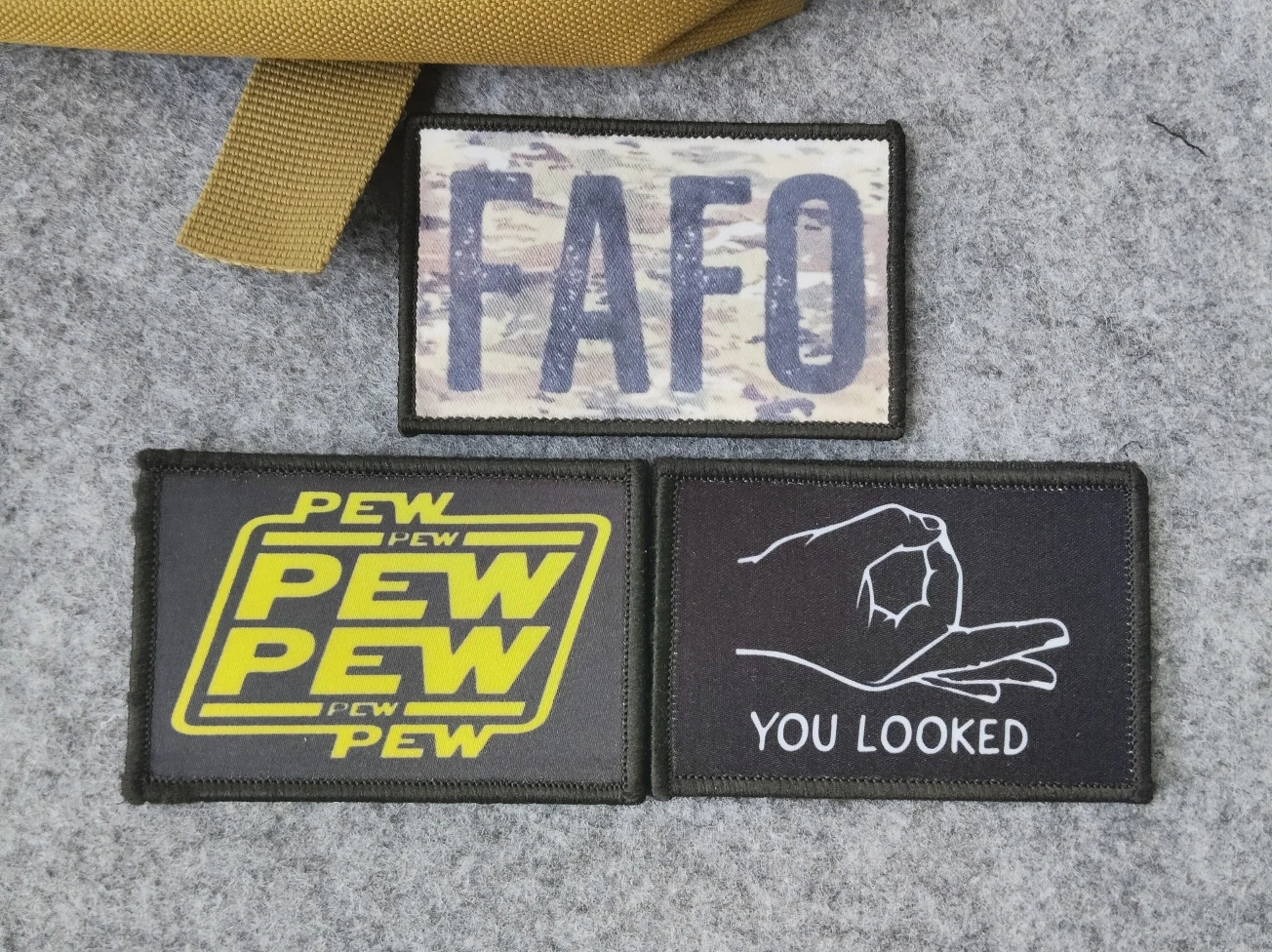 Multicam FAFO&F-ck Printed Patch PewPew Tactical Morale Badge Outdoor Backpack Military Army Helmet Sticker Patches for Clothing
