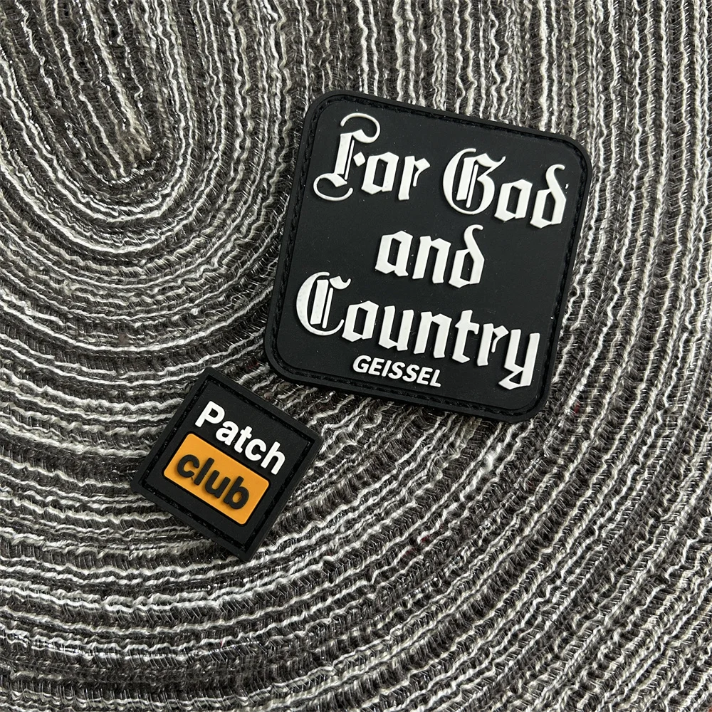 For God And Country Tactical Backpack Sticker PVC Hook & Loop Patch Outdoor Gear Morale Badge Helmet Clothing Armband