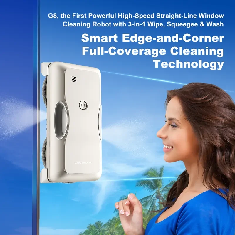for Liectroux G8 Electric Glass Cleaning Robot High Speed Water Mist Jet Wet Dry Mop Window Cleaner Home Appliance Tool