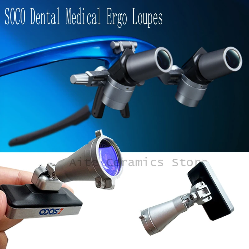 Dental Surgical Loupes Glasses Surgical with Wireless LED Head Light Binocular Magnifier Glasses Optical Lens for Dentist Doctor
