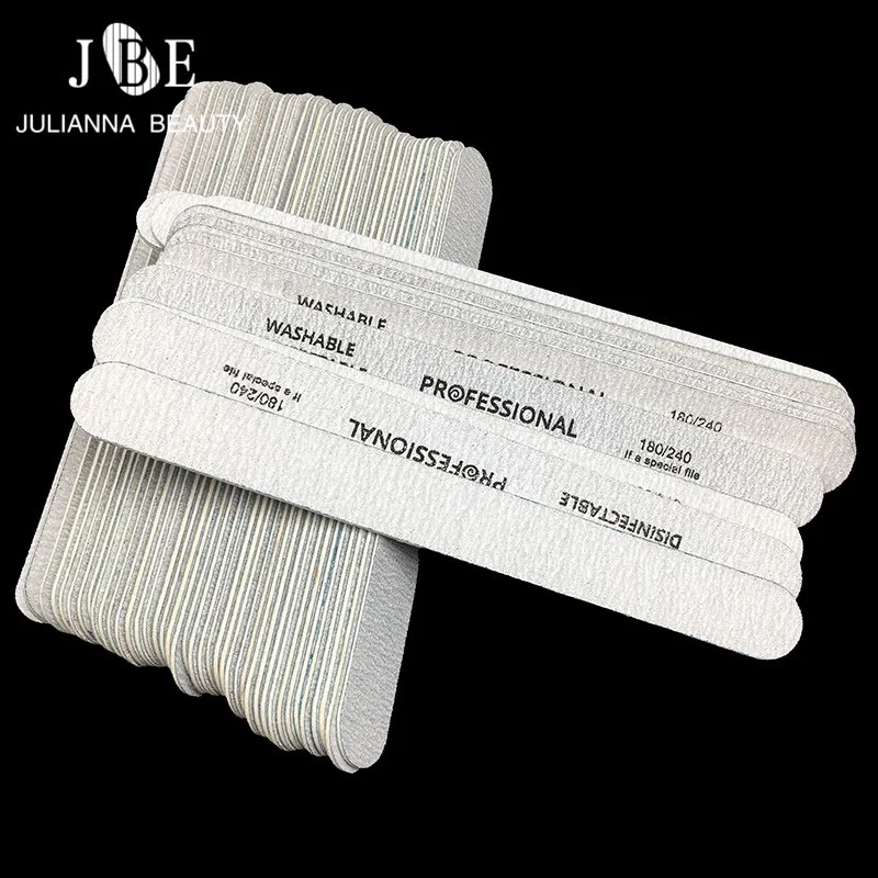 100/50pcs Thick Wood Nail Files False Nail Tips File 180/240 Disposable Cuticle Remover Callus Disposable Nail Art Styling Tool