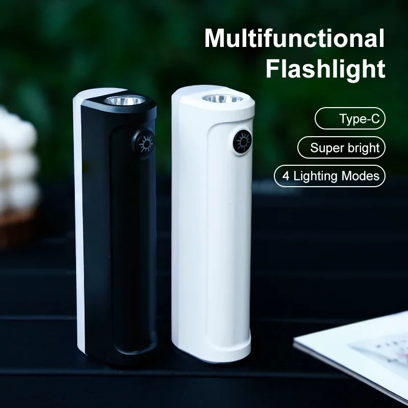 Mini Multifunction Flashlight Strong Light Rechargeable Super Bright LED Light Portable Travel Car Multi-function Light(2pack)