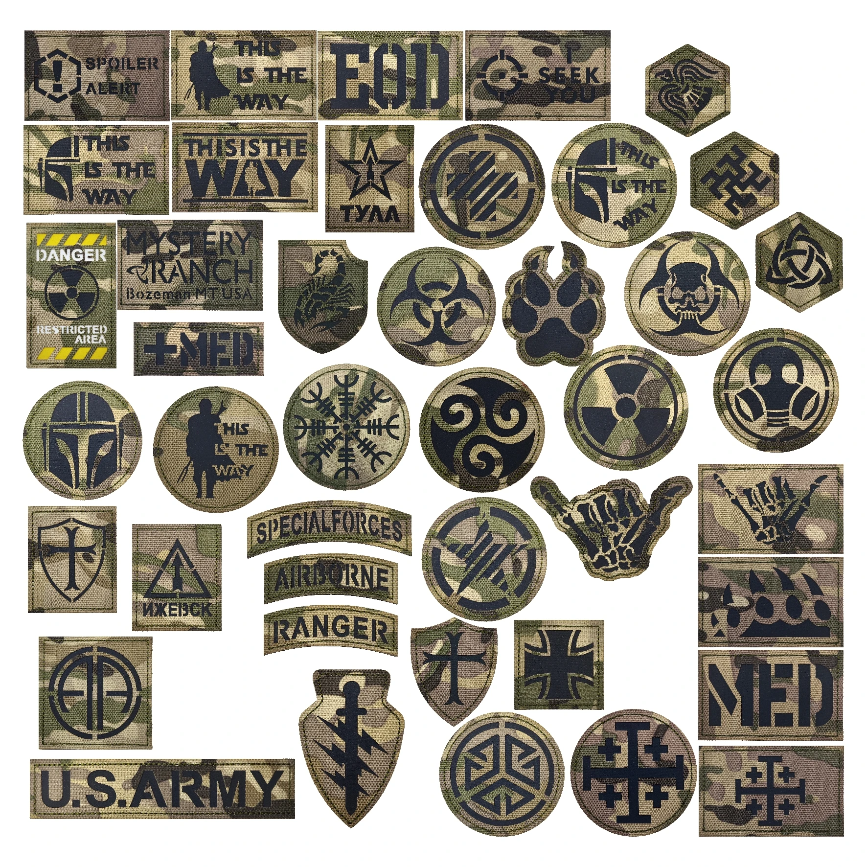 Special Forces Rangers Airborne Knights of the Templar Cross Skull Finger Embroidered Badge Tactical Vest Helmet Clothes Patch