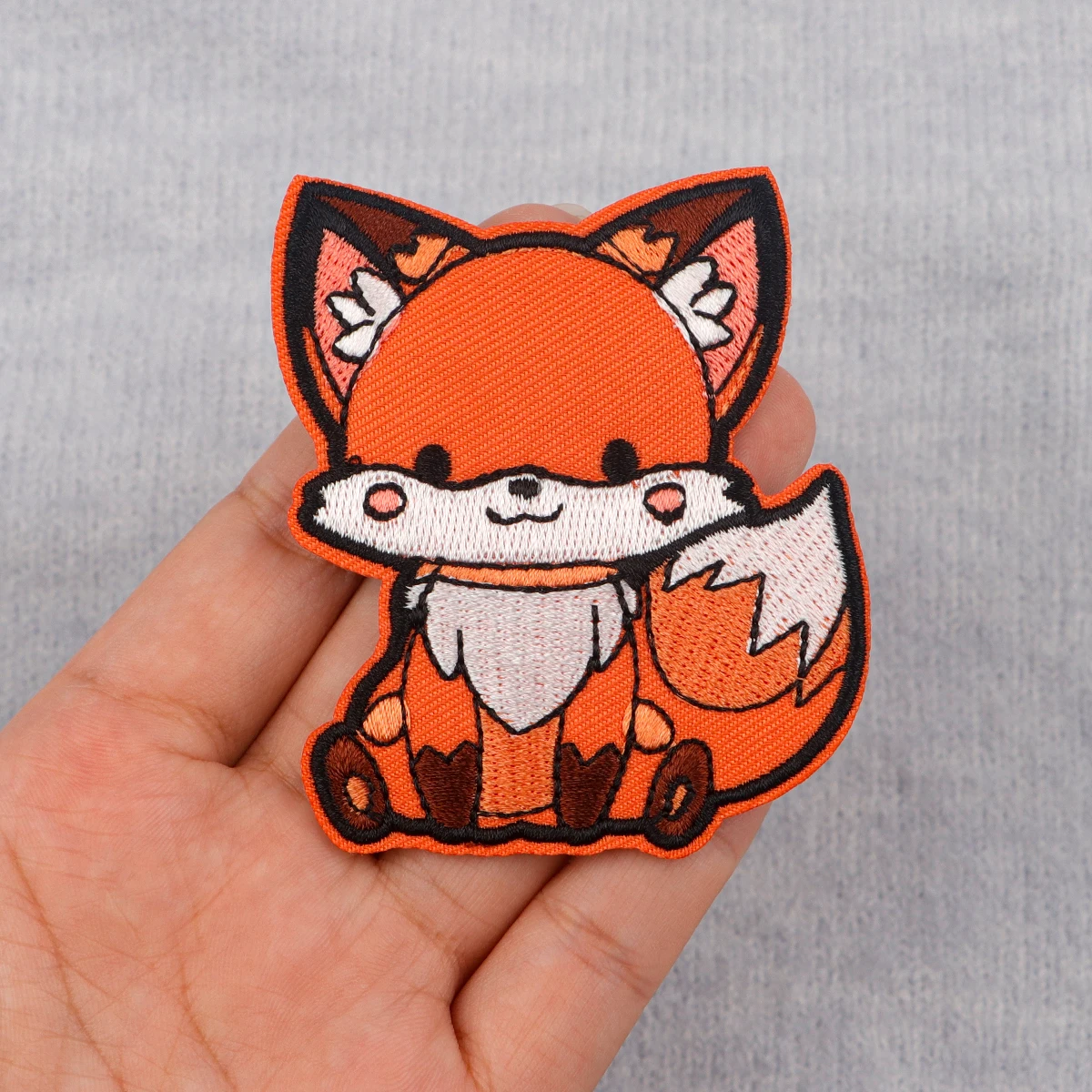 Cartoon Animal Embroidery Patch Cute Fox Iron On Patches For Clothing Thermoadhesive Patches On Clothes DIY Sew Badges