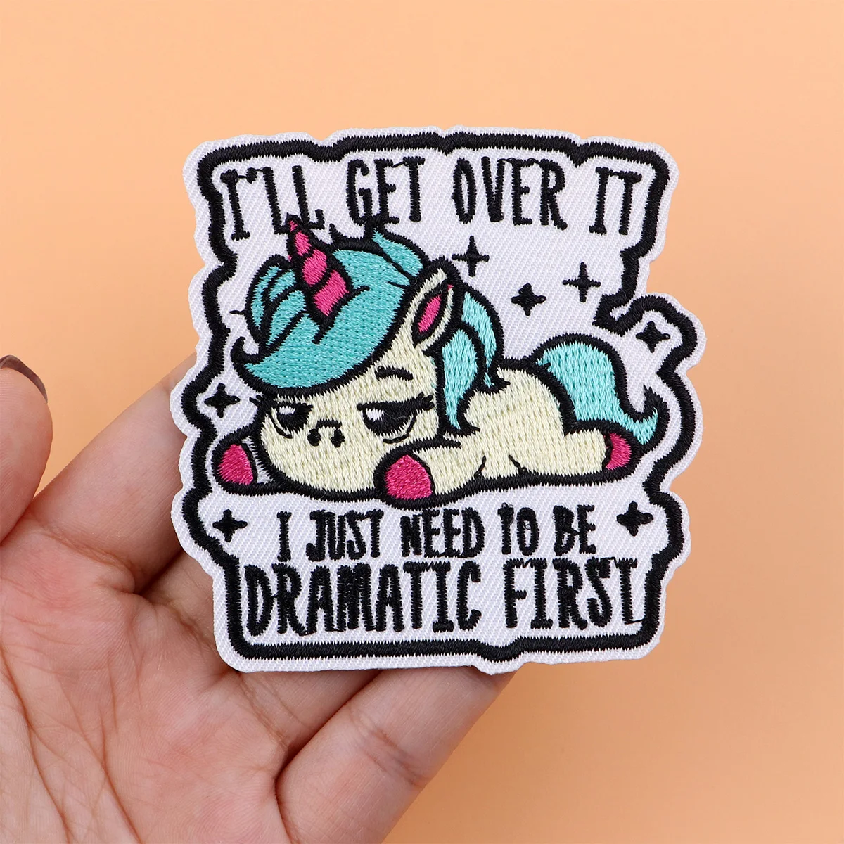 I'LL GET OVER IT Iron On Patch Clothes Patch For Clothing Cute Embroidered Patch Garment Apparel Accessories Sewing Stickers