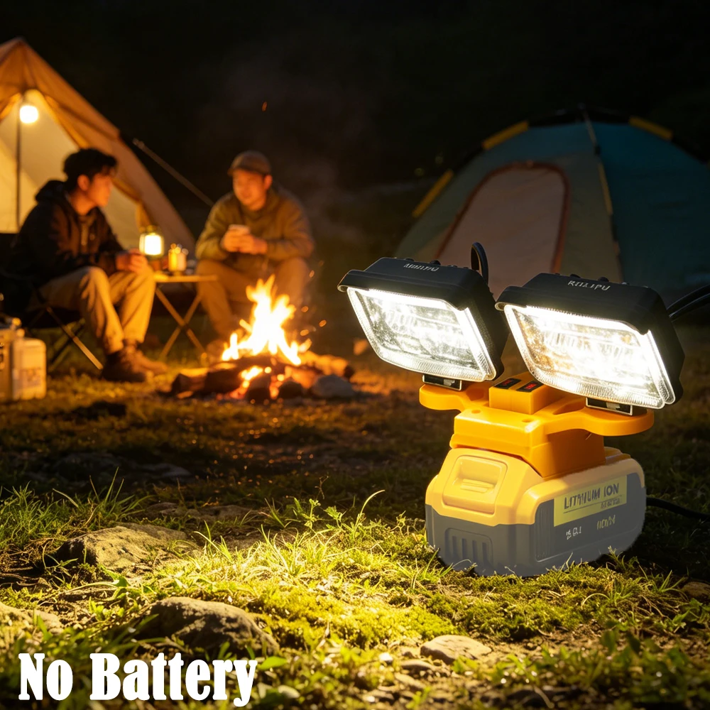 LED Work Light For DeWalt/Milwaukee /Makita/Bosch 18V Lithium Battery w/USB Fast Charging Light Travel Emergency Lights