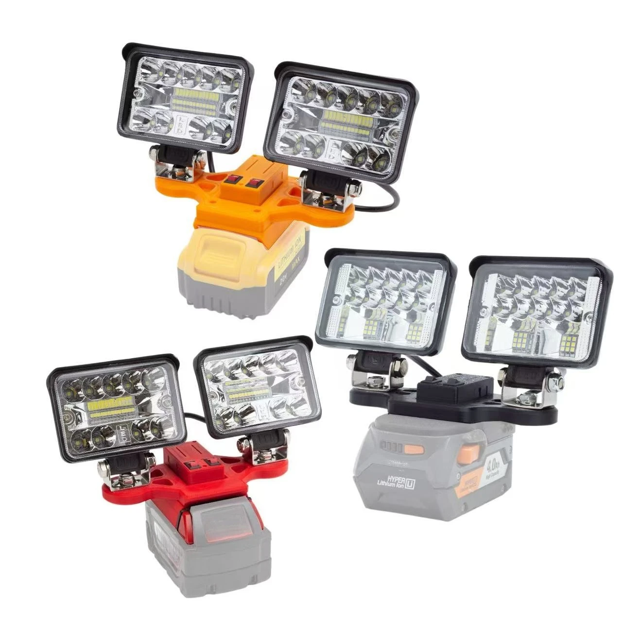 LED Work Light For DeWalt/Milwaukee/ Ridgid /AEG 18V Lithium Battery w/ USB Fast Charging Light Travel and Fishing Lamp