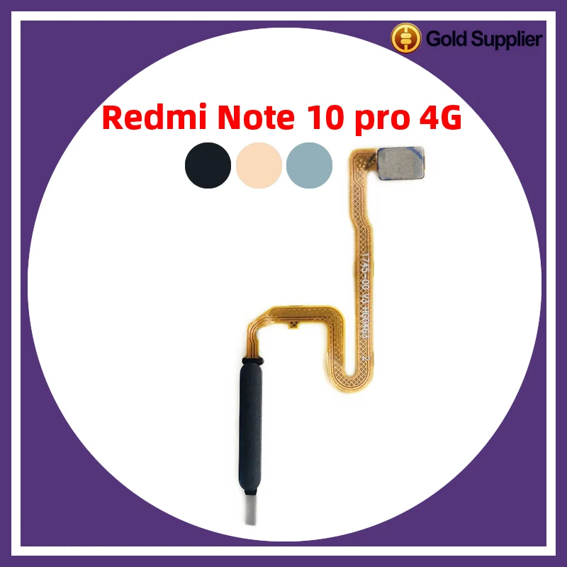 Original For Xiaomi Redmi Note 10 Pro 4G Fingerprint Sensor Scanner Touch ID Connect Motherboard Home Button Flex Cable