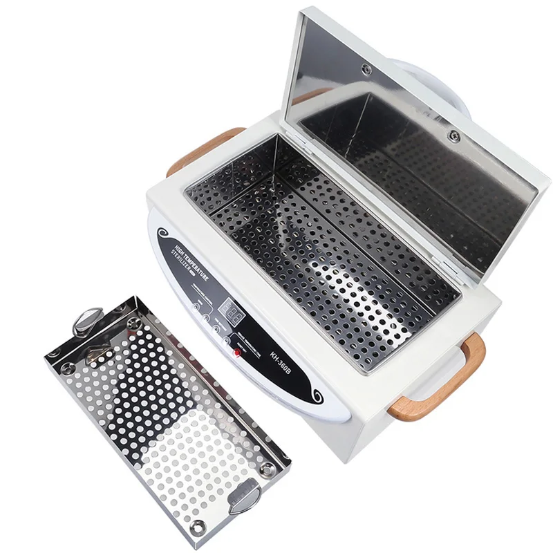 300W Portable Sterilizing Box Nail Sterilizer Cabinet High Temperature Heat Dry Disinfection Manicure With