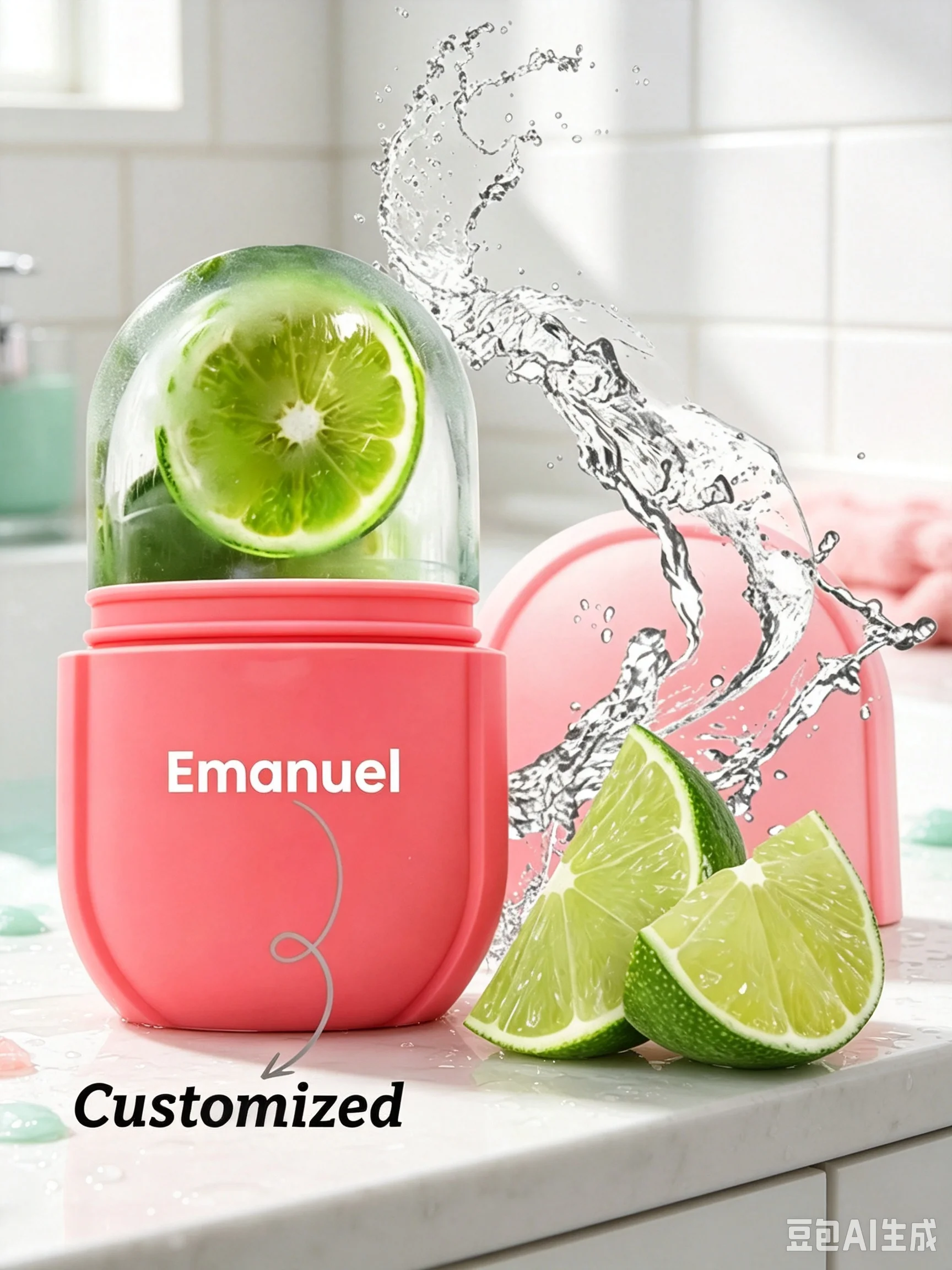 Customized Ice Face Roller Personalization Ice Cube Massage Silicone Ice Mold For Eye Puffiness Ice Facial Roller Shrink Pores