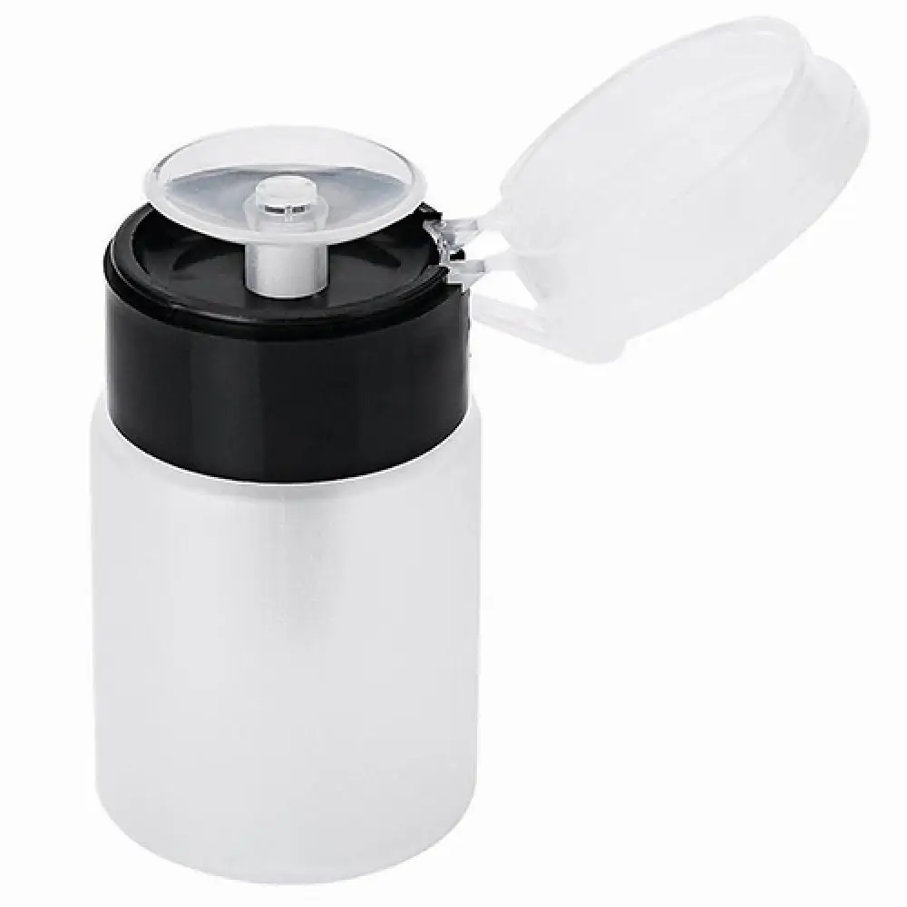 210ml Press Refillable Bottle UV Gel Polish Remover Cleaner Acetone Water Storage Empty Bottle Plastic Nail Remover Container