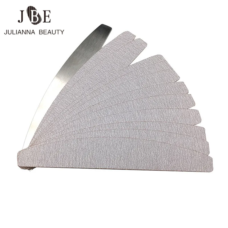 New Grey Metal Nail File Calluses Remover Manicure Nail Art Stainless Steel Handle Sand Paper With 50 Pcs Replacement Sand Paper