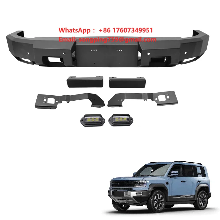 Maremlyn Rear Bumper for Leopard 5 Denza B5 Manganese Steel Off-Road Rear Winch Bumper with LED Lights