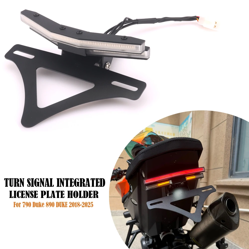 For KTM 790 Duke 890 DUKE 2018-2027 Motorcycle Accessories Rear Tail Light License Plate Holder Tail Integrated Frame Bracket