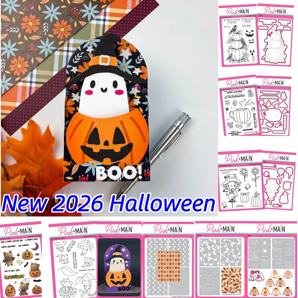 New 2026 Halloween Cat Pumpkin Ghost Pop Up Metal Cutting Dies Clear Stamps Leaves Stencil for DIY Making Card Scrapbook