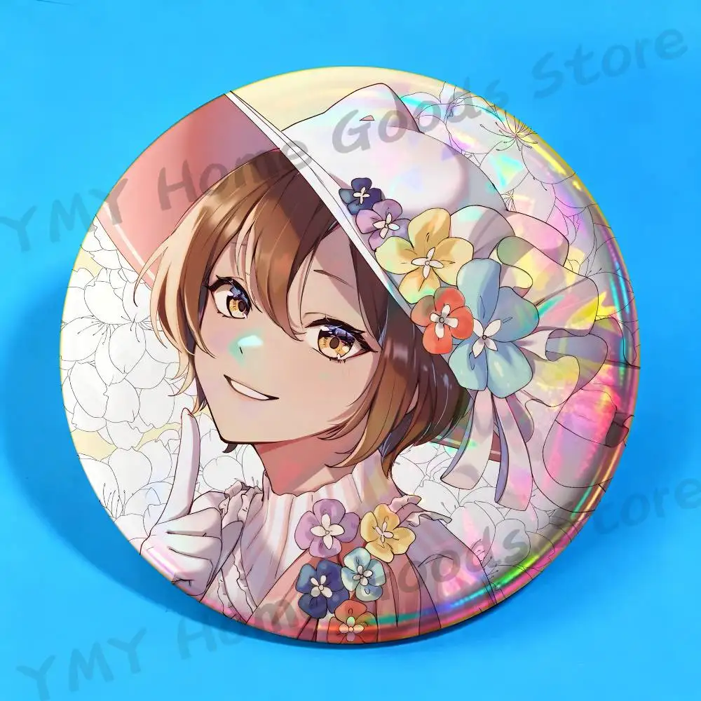Beautiful Virtual Singer Short hair MEIKO Badges Pins Button Custom Anime Role Old-school Brooches Cartoon Collar Gifts