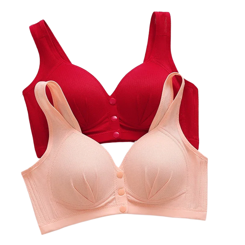KUCLUT Thin Section Mom Underwear Bra Women Beautiful Back Underwear Comfortable Breathable Nylon Fabric Simple Casual Style