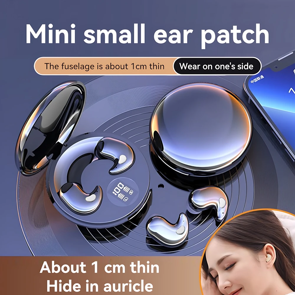 Wireless Sports Invisible Sleeping TWS Earphones Bluetooth Hidden Earbuds IPX7 Waterproof Noise Cancelling Headphones For Xiaomi