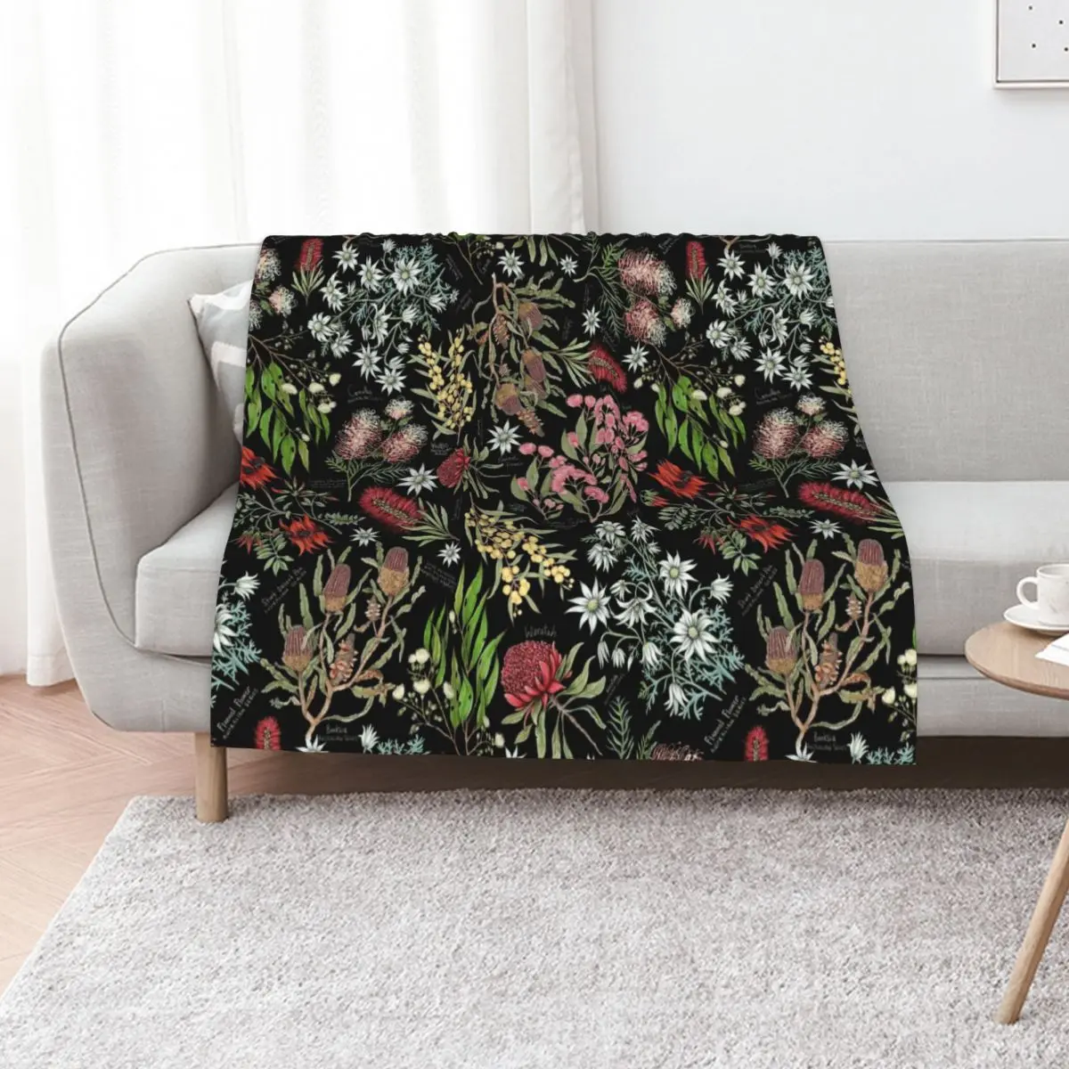 Australian Botanics - Jet Black Throw Blanket halloween Decoratives Multi-Purpose Comforter Tourist Blankets