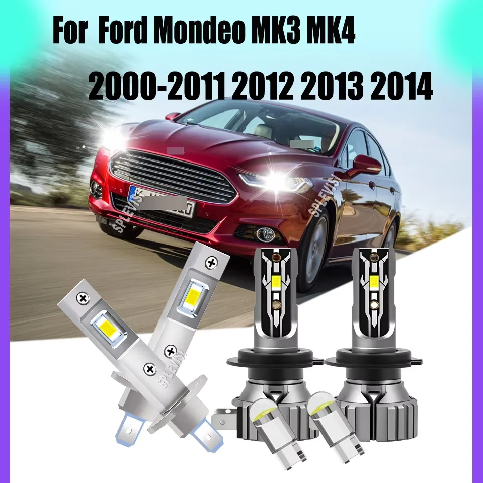 H1 H7 Durable Car Headlight Bulb Replacement Improved Visibility For Ford Mondeo MK3 MK4 2000 2001 2002 2003 2004 2005 2006-2014