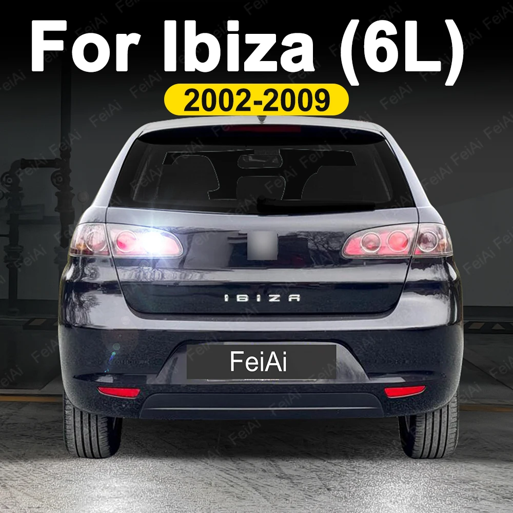 LED Reverse Lights For Seat Ibiza 6L Accessories Car Reversing Light Ibiza 2002 2003 2004 2005 2006 2007 2008 2009 Backup Bulbs