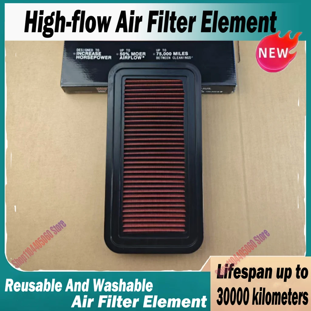 Car High Flow Air Filter 17801-22020 For Toyota Corolla E120 E130 2001 2002 2003 2004 2005 2006 2007 1.4L 1.6L 1.8L Washable